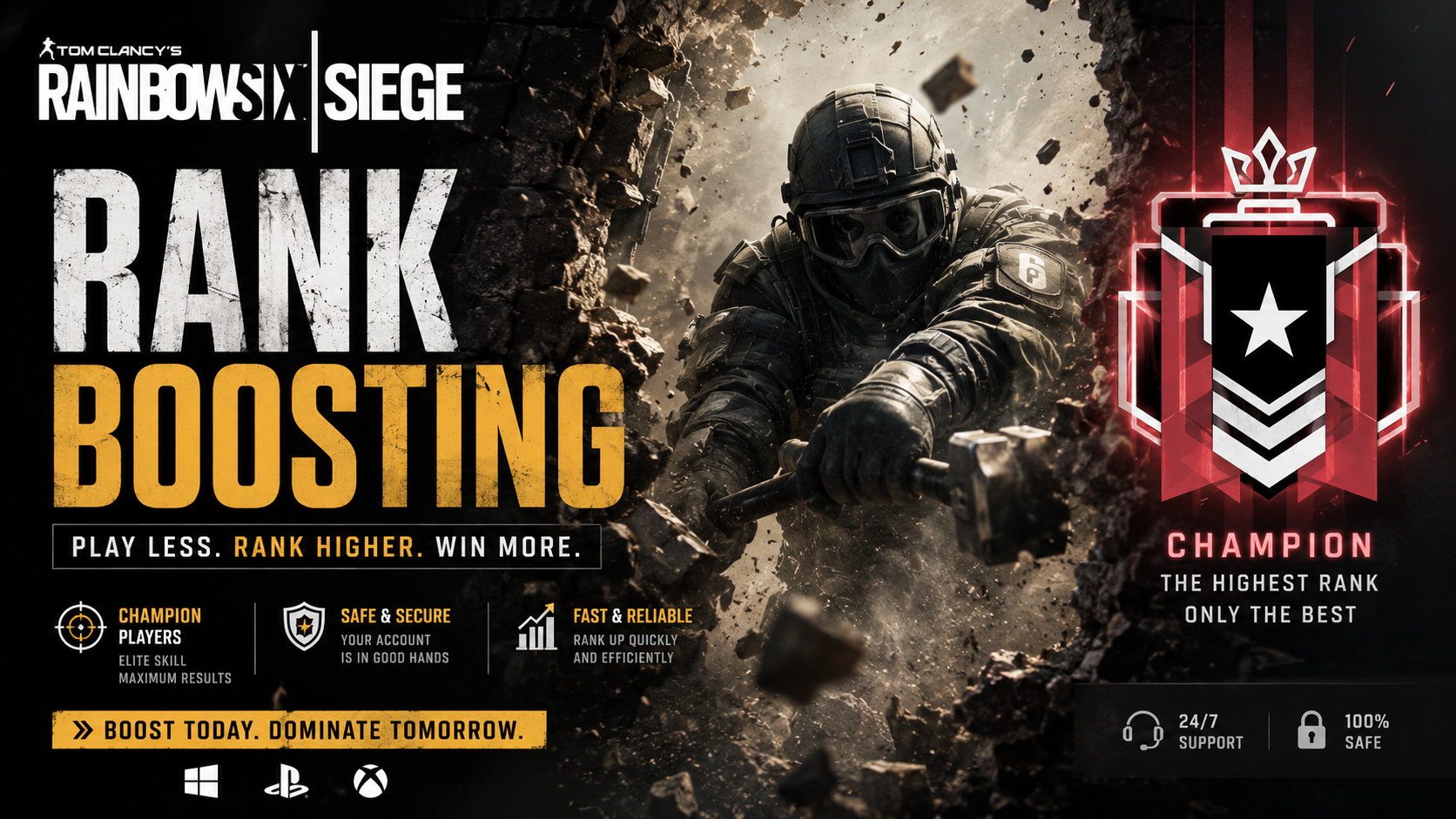 Rainbow Six Siege Siege Ranked MMR Boost